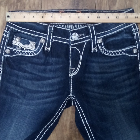 Rock Revival NWOT Women's Jeans 26 Ynes Skinny Embellished Embroidered - Picture 9 of 12